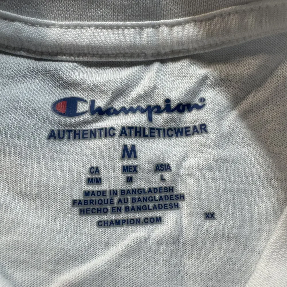 Champion Authentic wear Long Sleeve Men Sz M White Pre‎ owned - Picture 3 of 8